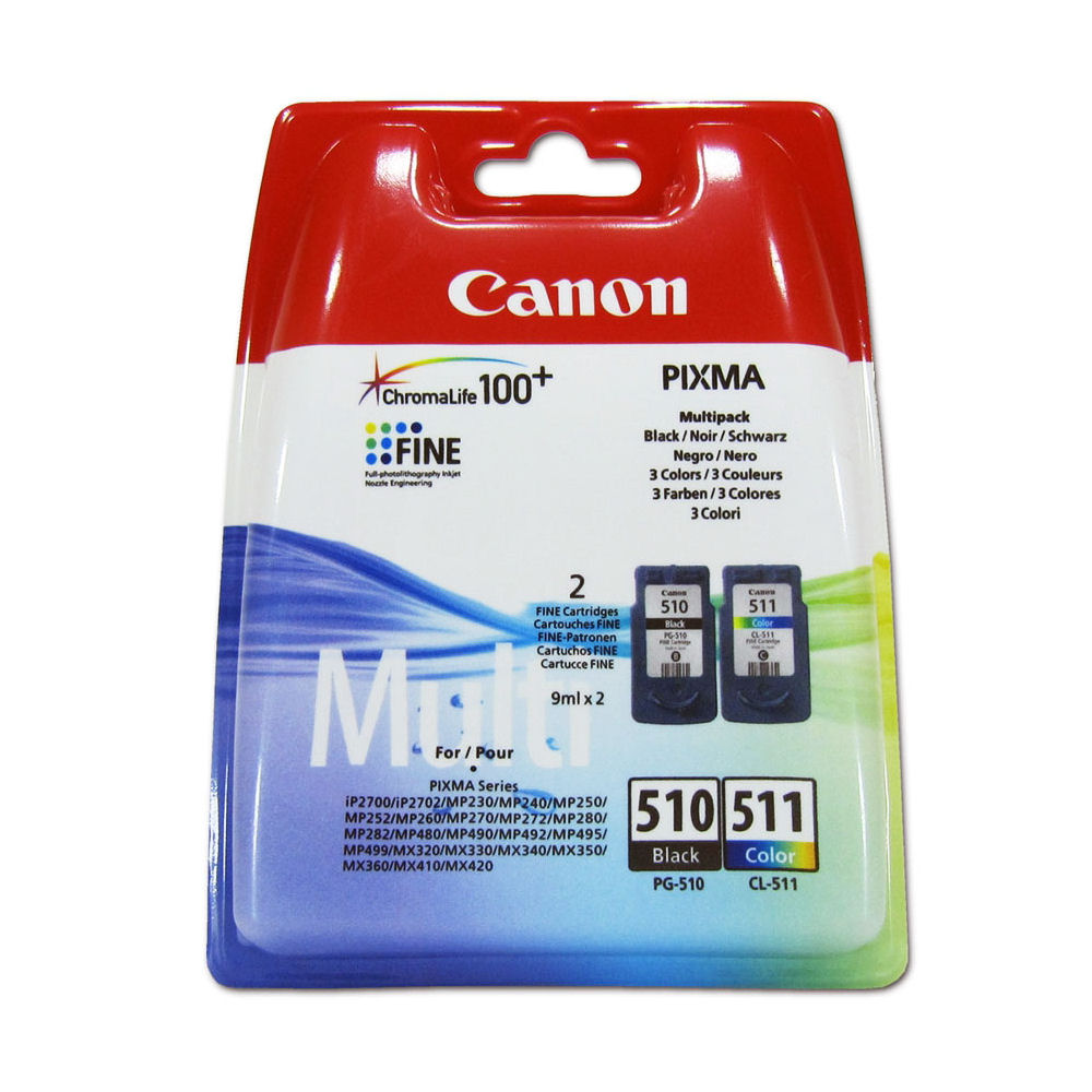 Canon PG510 Black CL511 Colour Ink Cartridge Canon PG510 Black CL511 Colour Ink Cartridge
